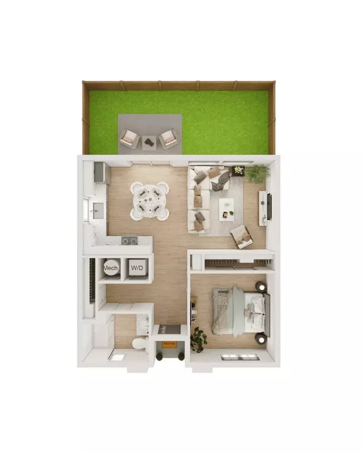 1 Bed • 1 Bath 204 floor plan