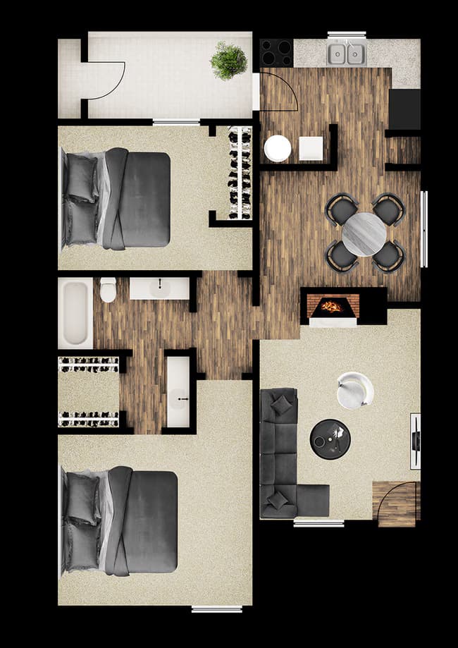 Unit 2206 2207 floor plan