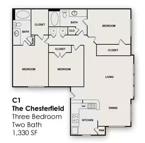Unit 1334 1334 floor plan