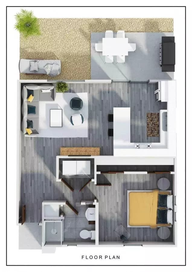 1 Bed • 1 Bath 307 floor plan