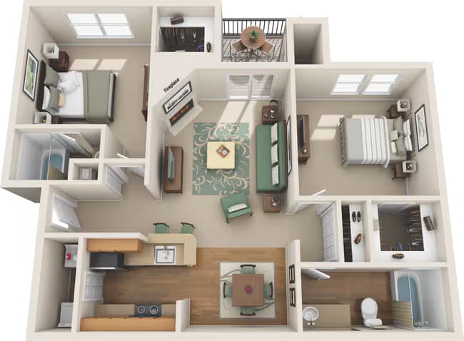 Unit 1838 1838 floor plan
