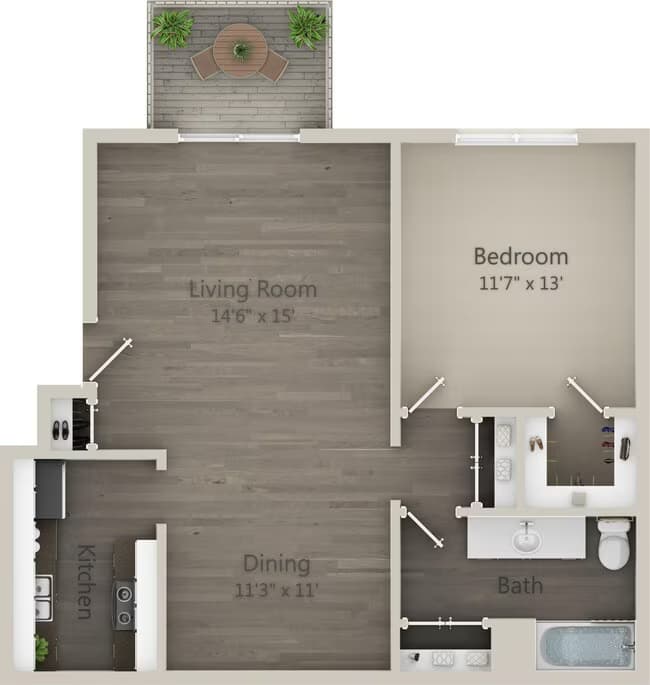 A1 2074 floor plan