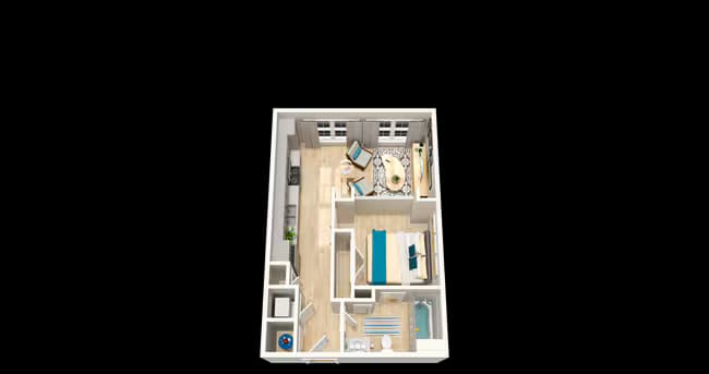 S1 590sf 0/1 2057 floor plan