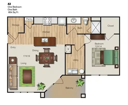 Unit 3102 7304 floor plan