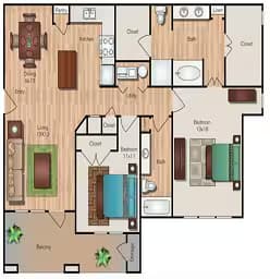 Unit 7210 2300 floor plan