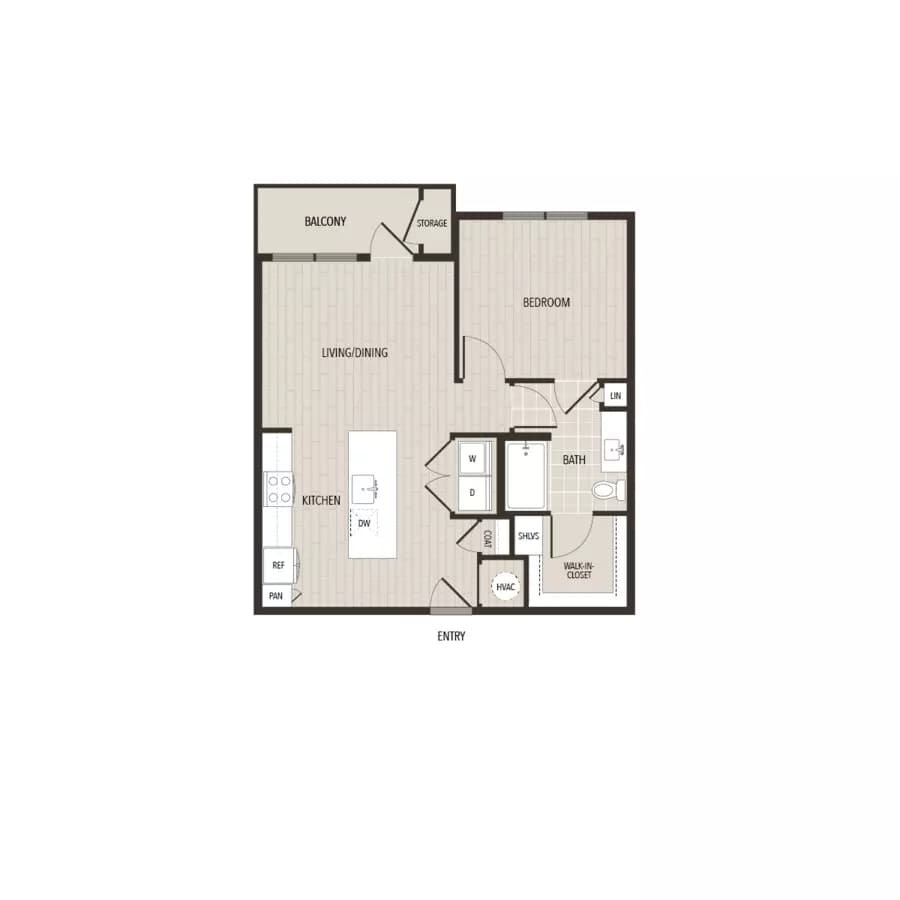 1 Bed • 1 Bath 4406 floor plan