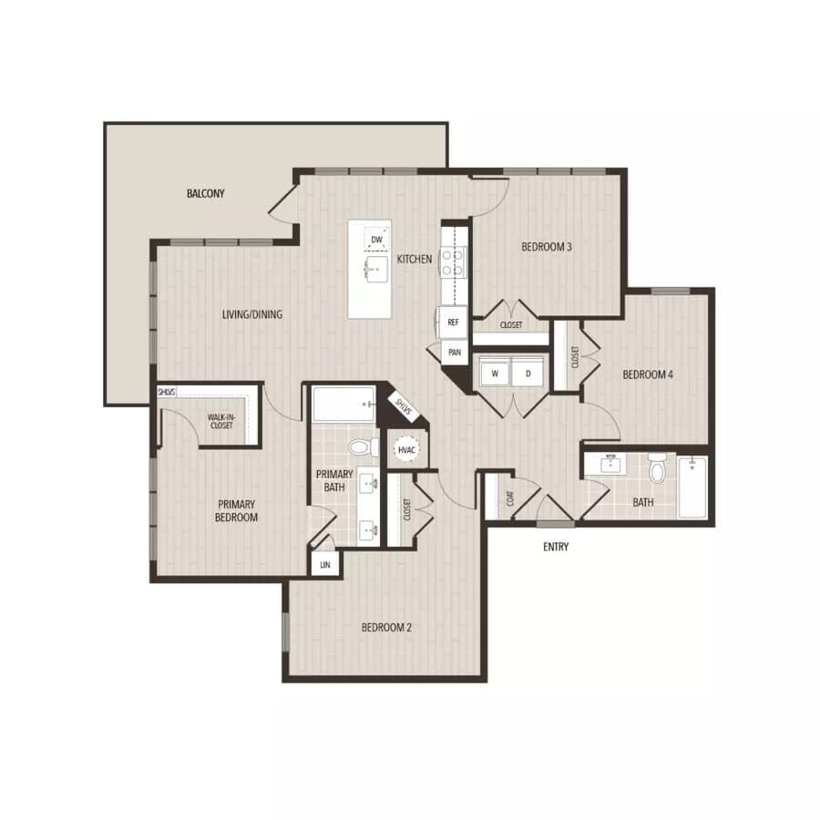 4 Beds • 2 Bath 2313 floor plan