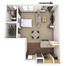 Studio 0x1 671 SF 2049 floor plan