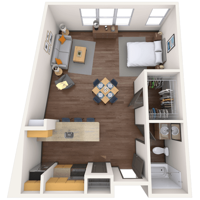 Studio 0x1 678 SF 2012 floor plan