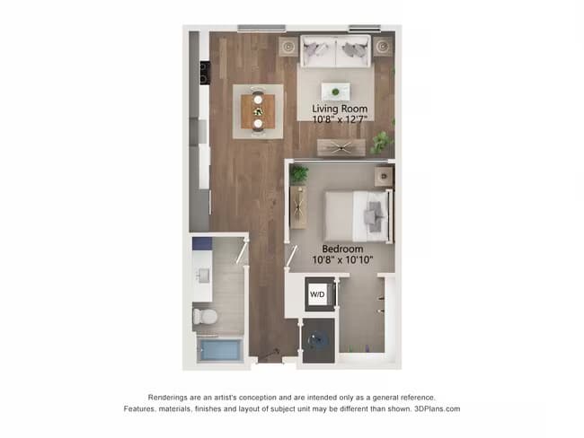1 Bed • 1 Bath 1404 floor plan