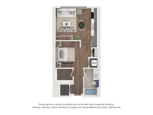 Studio • 1 Bath 1309 floor plan