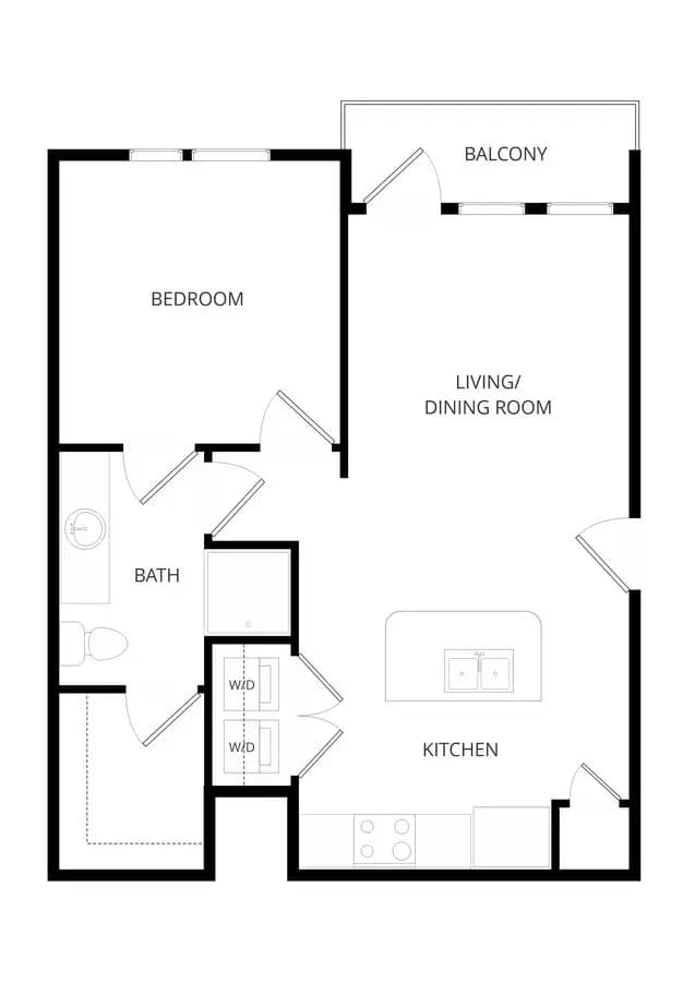 1 Bed • 1 Bath C105 floor plan