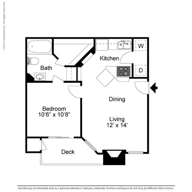 1 Bedroom - A1 9357 floor plan