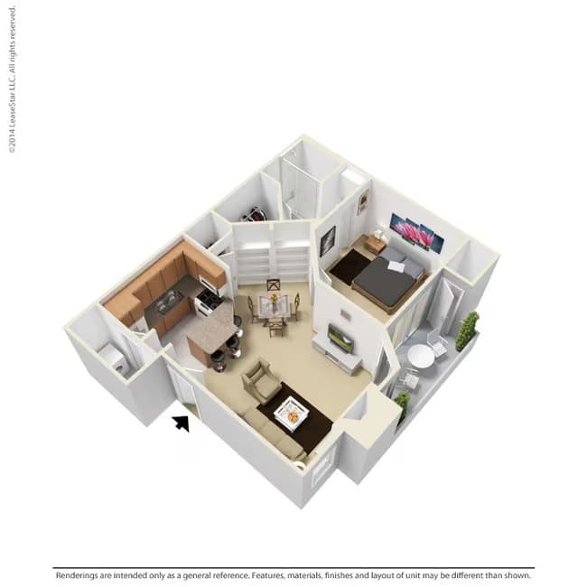 1 Bedroom - A2 9152 floor plan
