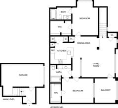 Milton Second Floor w/ Garage 17-1720 floor plan