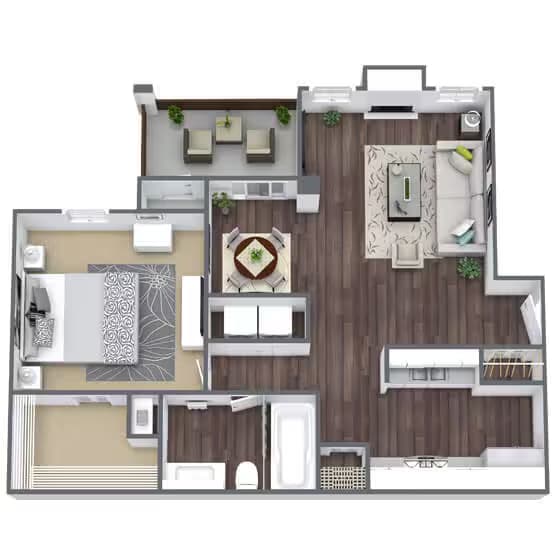 A4 - with Patio 1113 floor plan