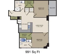 A, A2 1701 floor plan