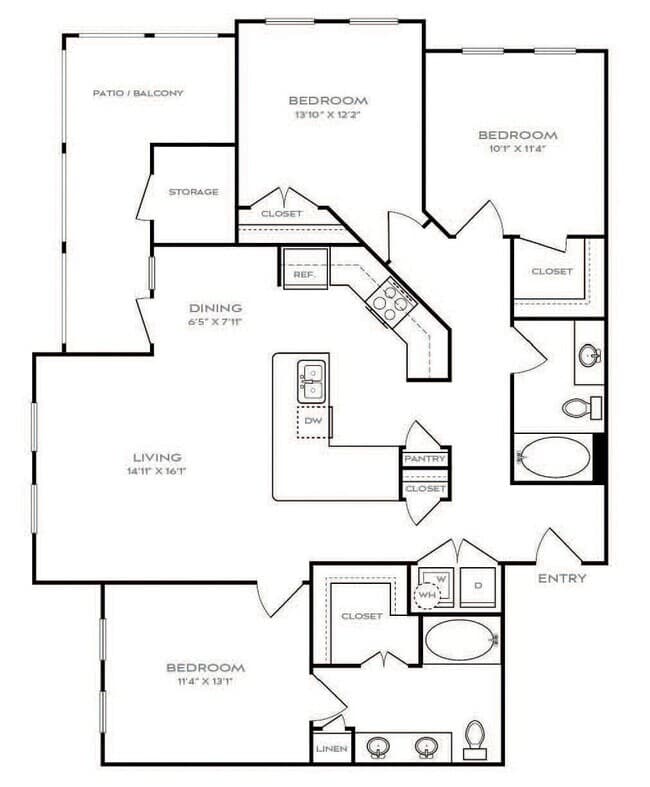 Unit 1113 1334 floor plan