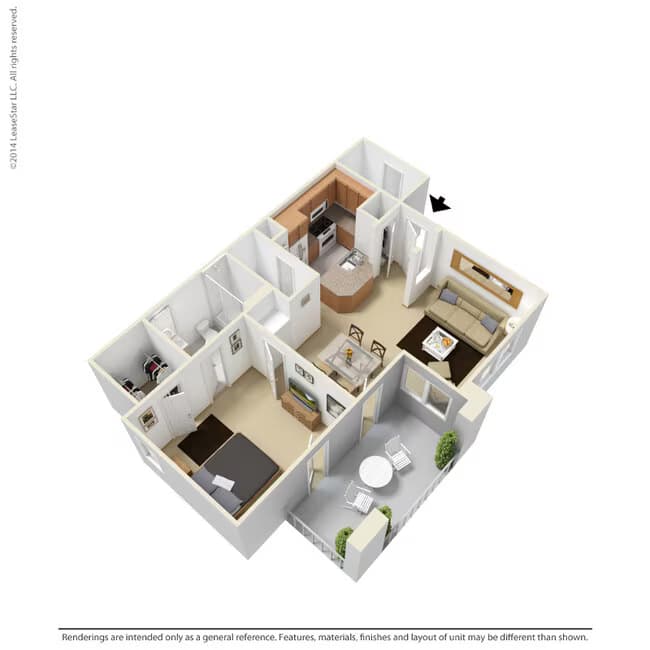 1 Bedroom - A4 341 floor plan