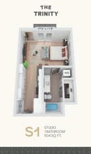 S1 504sf 0/1 2036 floor plan