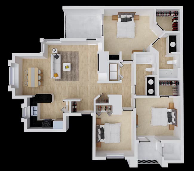 Chaucer's Mansion 7-227 floor plan