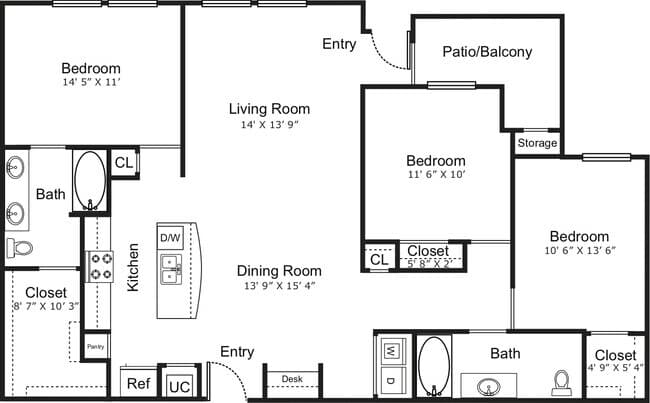 Tribeca 3224 floor plan