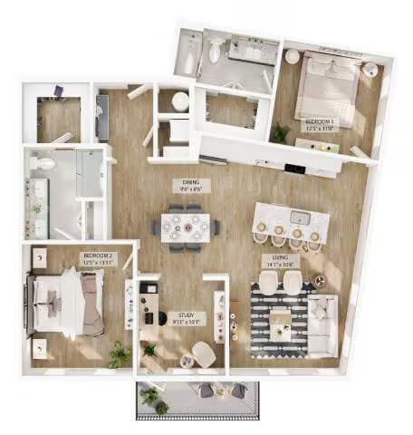 Unit 1338 1338 floor plan
