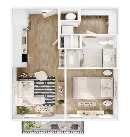 Unit 1040 1040 floor plan