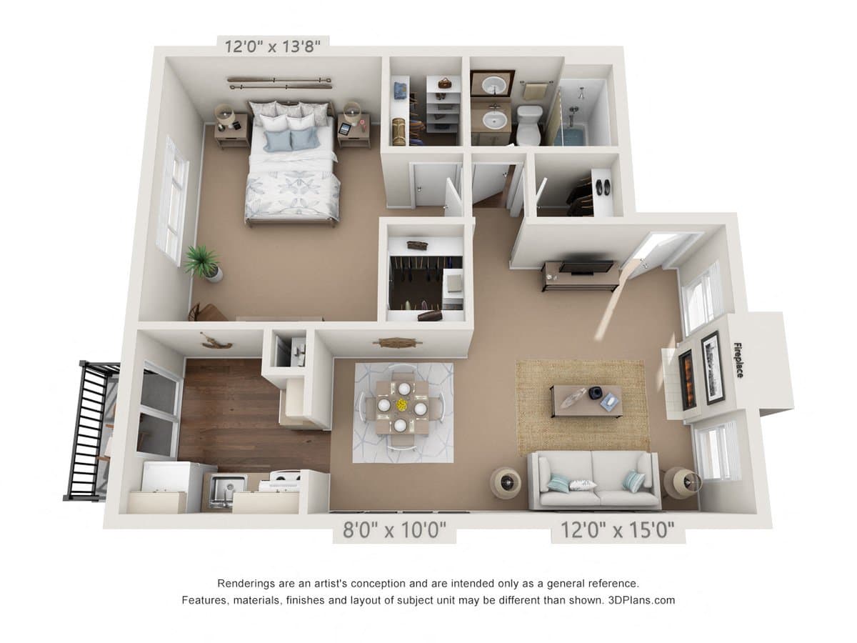 1 Bed • 1 Bath 219 floor plan