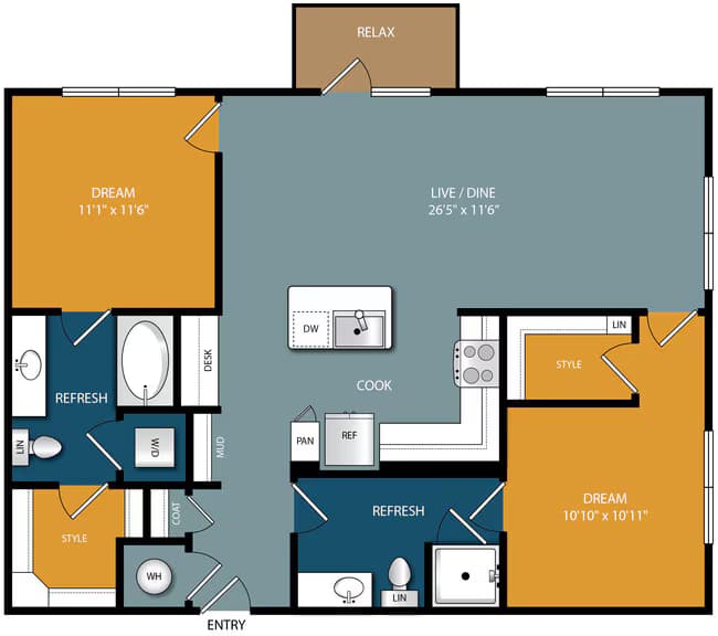 B2 2-108 floor plan