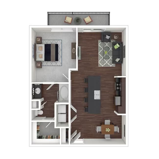 1 Bed • 1 Bath 1028 floor plan