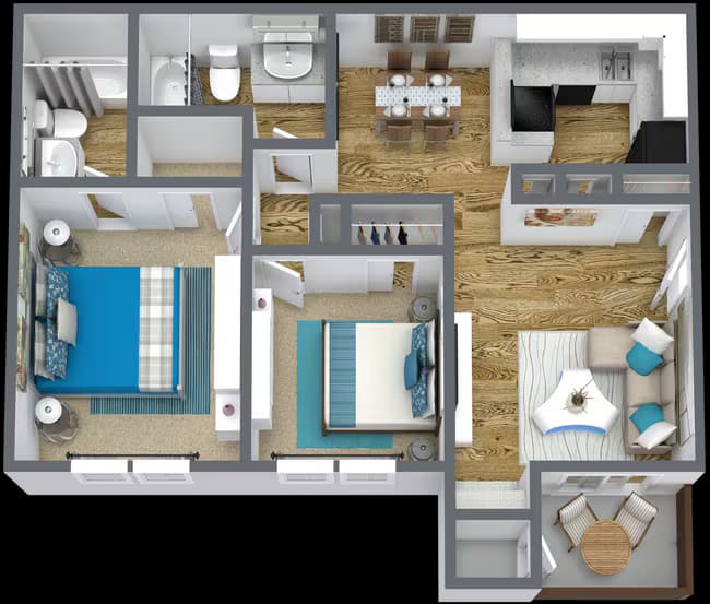 Unit 902 614 floor plan