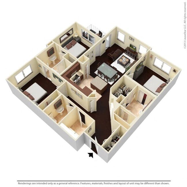 3 Beds • 2 Bath 03212 floor plan