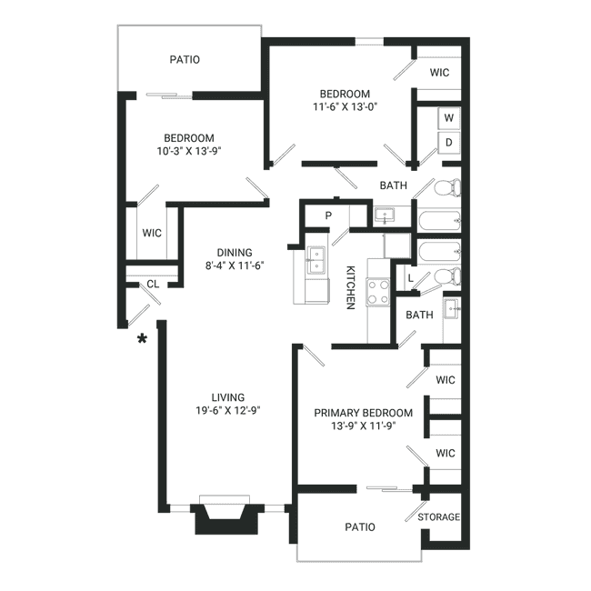 3x2 C1Uvw-Full Upgrade 1066 floor plan