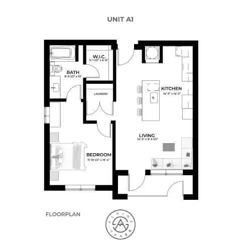 A1 6-405 floor plan