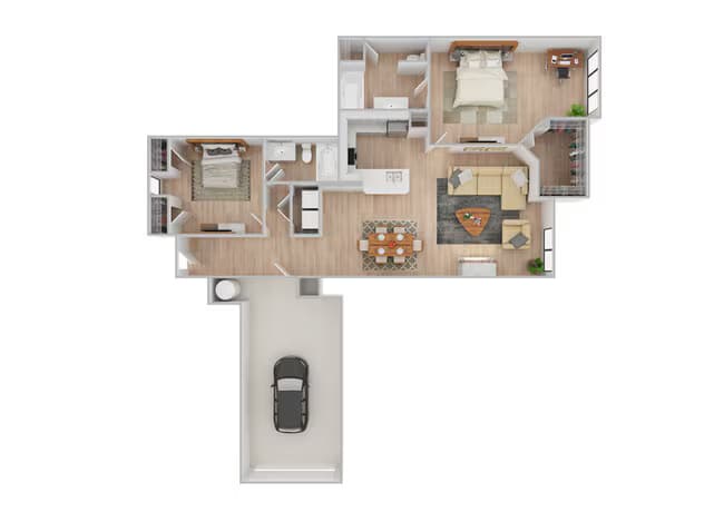 2 Beds • 2 Bath 0205 floor plan