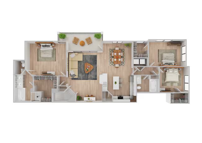 4 Beds • 3 Bath 2107 floor plan