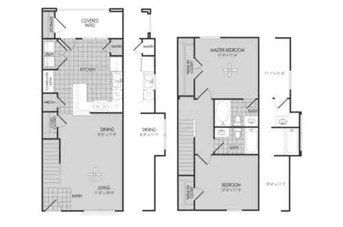 B2TH 2x2 Townhome 10209 floor plan
