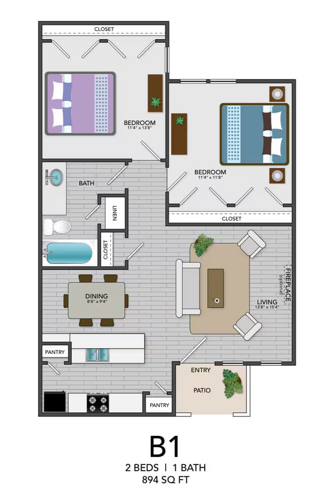 B1 412 floor plan