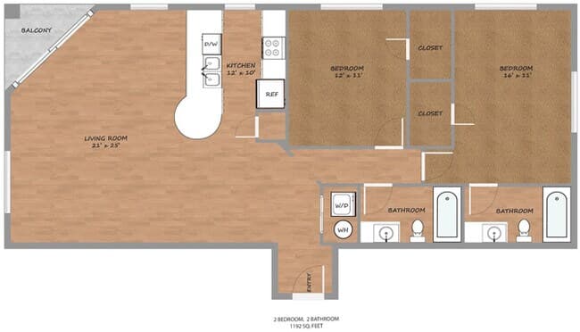 B3 Balcony 300 floor plan