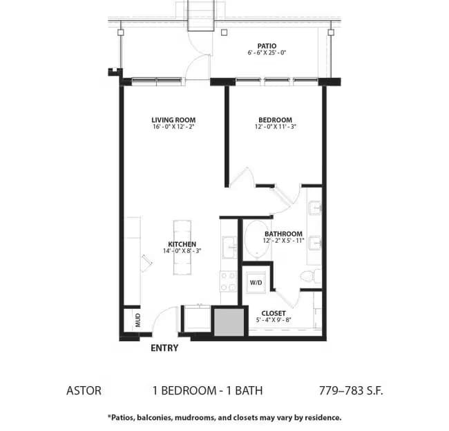 Astor 01-1306 floor plan