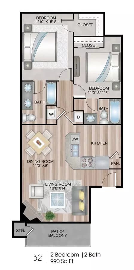 B2 1801C floor plan