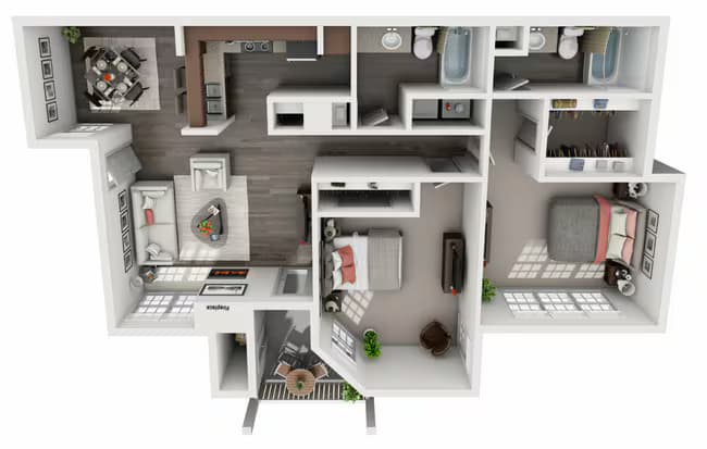 B1 Sunroom/Office 1015 floor plan