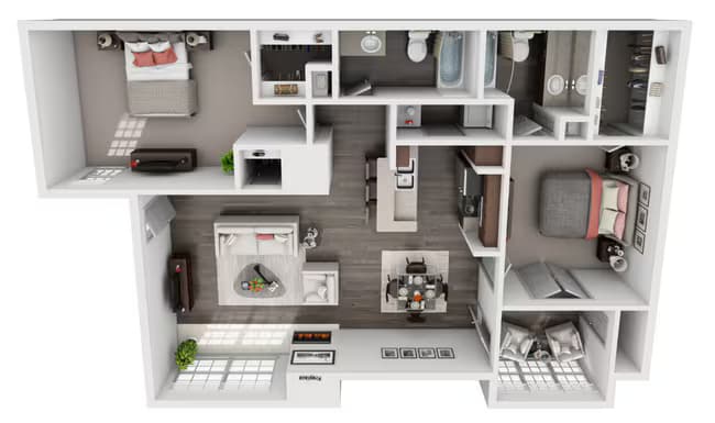 B2 Balcony 1303 floor plan