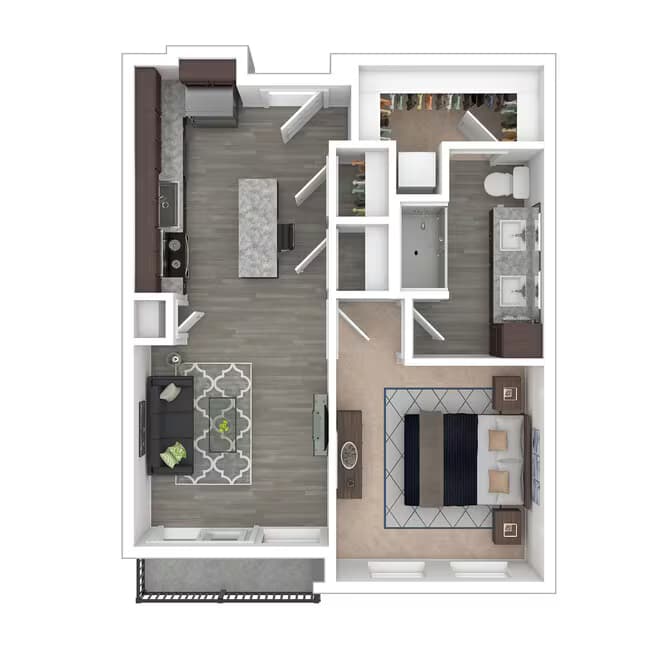 1 Bed • 1 Bath 404 floor plan