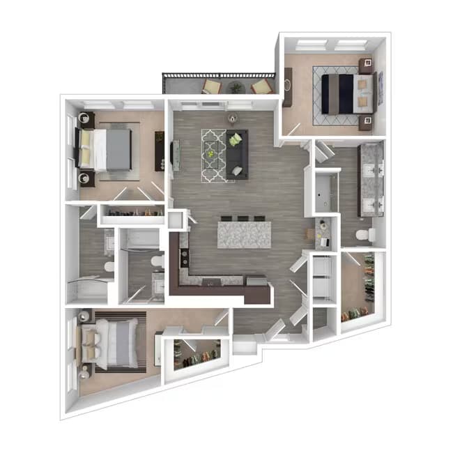 3 Beds • 3 Bath 165 floor plan