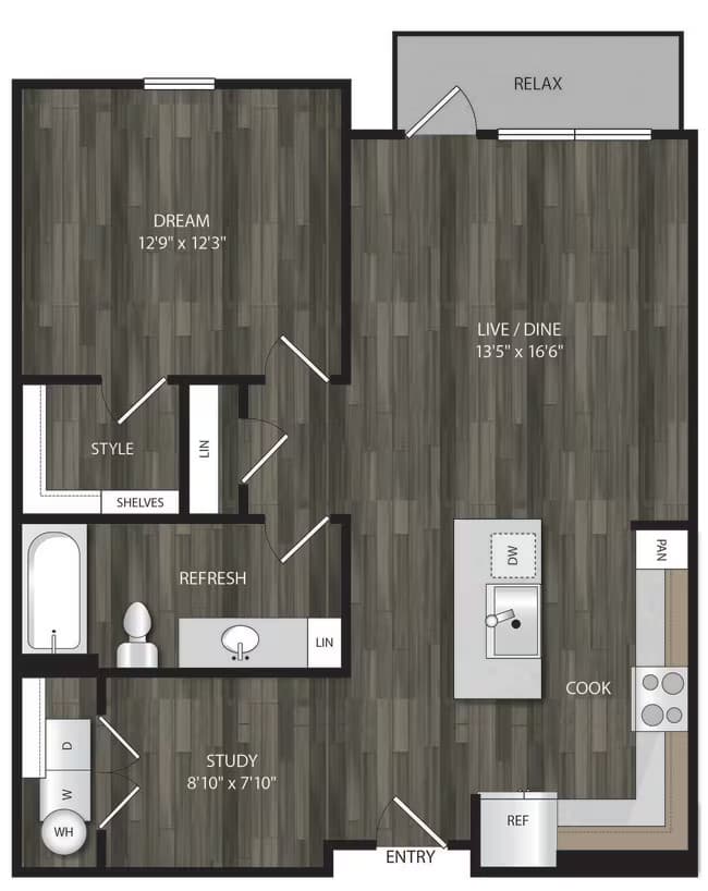 Unit 2520 1220 floor plan