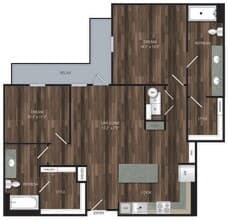 2D 1424 floor plan