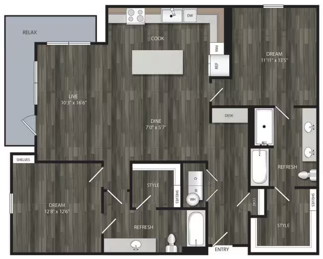 Unit 1132 1332 floor plan