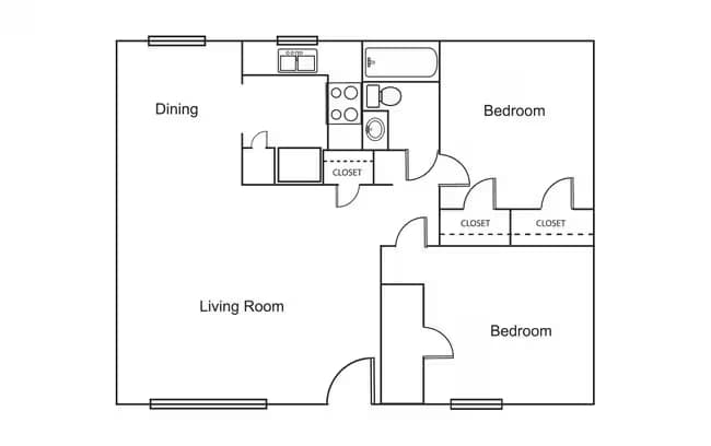 Unit 2646B 2646B floor plan